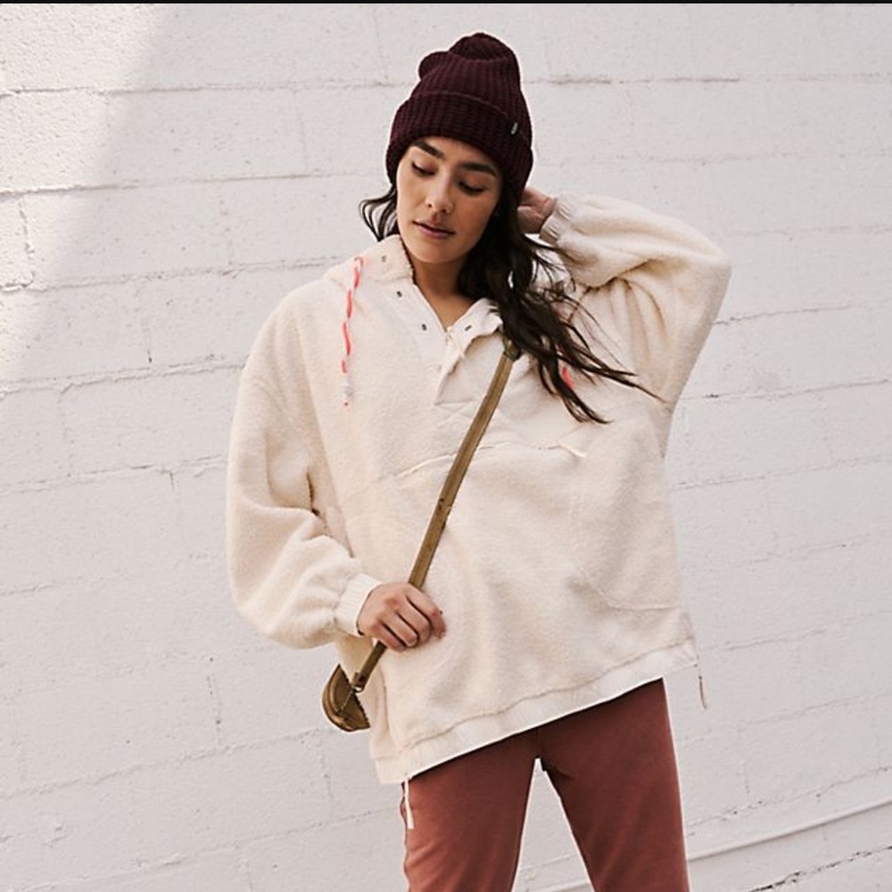 Free People Fuzzy Was She Fleece Pullover